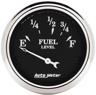 Autometer 2 1/16in Old Tyme 73-10 Ohm Electronic Fuel Level Gauge - Black