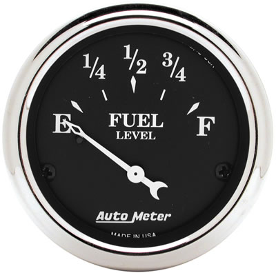 Autometer 2 1/16in Old Tyme 0-30 Ohm Electronic Fuel Level Gauge - Black