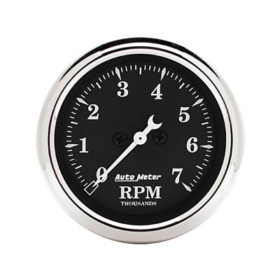 AutoMeter Gauge Tachometer 2-1/16in. 7K RPM In-Dash Old Tyme Black