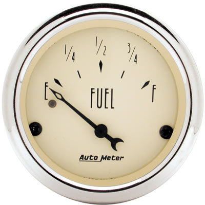 Autometer 2-1/16 inch Antique Beige Fuel Level Gauge