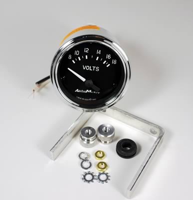 Autometer Cobra 2 1/16in 8-18 Volt Electric Voltmeter Gauge thumbnail 2