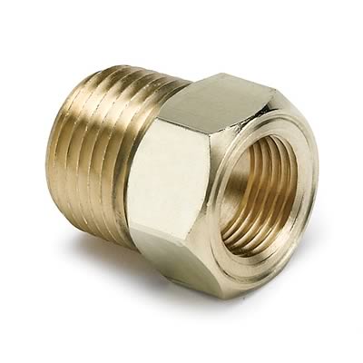 Autometer 1/2 inch NPT Male Brass for Mechanical Temp. Gauge Adapter thumbnail 2