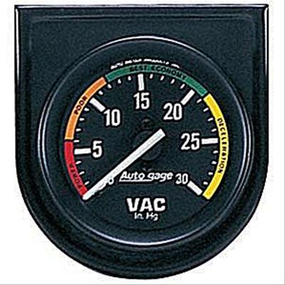 Autometer AutoGage 52.4mm Mechanical 30 In Hg Vacuum Gauge - Black thumbnail 2