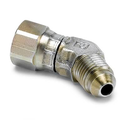 Autometer -4AN Elbow Fitting - 45 Deg w/ Swivel Nut thumbnail 2