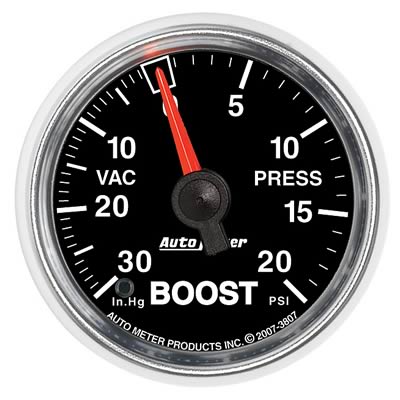 Autometer GS 52mm 30 in Hg/20 psi Mechanical Vacuum/Boost Gauge