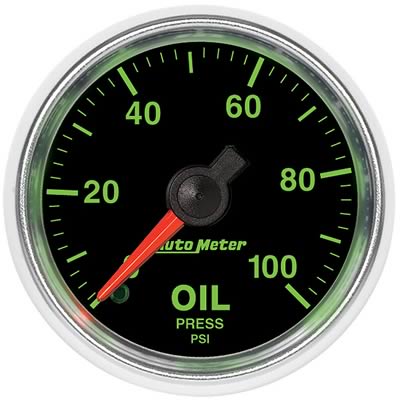 Autometer GS 52mm 0-100 PSI Mechanical Oil Pressure Gauge