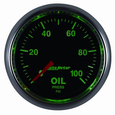 Autometer GS Series 2-1/16in Oil Pressure Gauge 100PSI Electric Full Sweep thumbnail 2