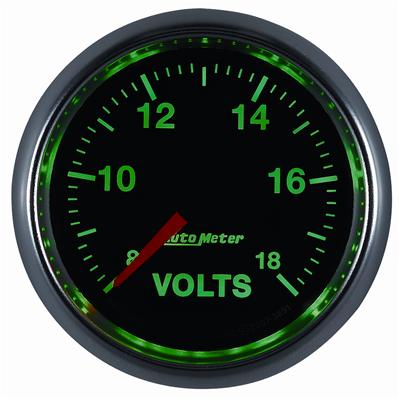 Autometer GS Series 2-1/16in Voltmeter 18V Electrical Gauge Full Sweep thumbnail 2