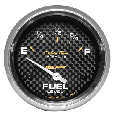 Autometer AP 65+ GM 2-5/8in Fuel Level Carbon Fiber Electric Gauge Pod
