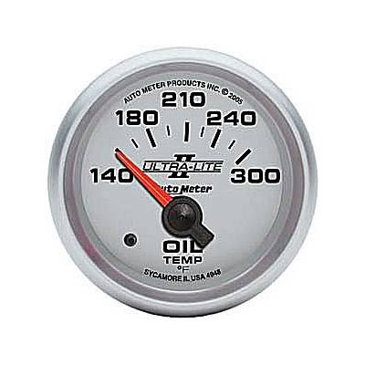 Autometer Ultra-Lite II 52mm 140-300 Deg F Electric Oil Temp Gauge thumbnail 2