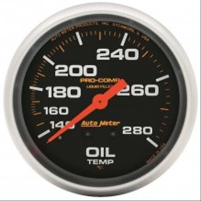 Autometer Pro Comp Mechanical Oil Temperature Gauge 2 5 8 Dia Black