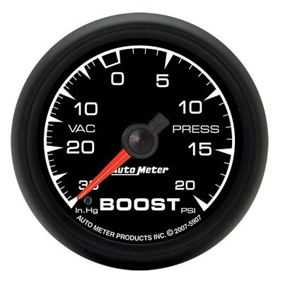 Autometer ES 52.4mm 30 In. HG/20 PSI Vacuum/Boost Gauge thumbnail 3
