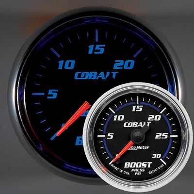 Autometer Cobalt 52mm 0-30 PSI Full Sweep Electronic Boost Gauge thumbnail 2