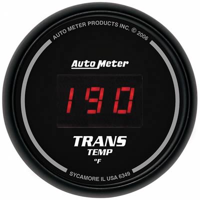 Autometer Z Series 52mm Black Digital 0-300 Deg F Transmission Temperature Gauge