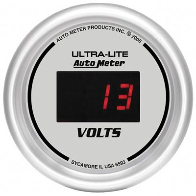 Autometer Ultra-Lite 2-1/16in 8-18 Volts Digital Voltmeter