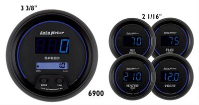 Autometer Cobalt Digital 3-3/8in Programmable Electric Speedometer/ 2-1/16in Electric Oil Pressure thumbnail 2