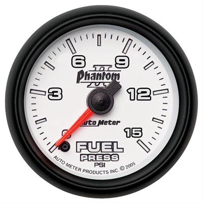 Autometer Phantom II Fuel Pressure Gauge 2-1/16in 15PSI Digital Stepper Motor