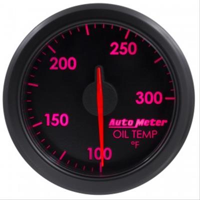 Autometer Airdrive 2-1/6in Oil Temp Gauge 100-300 Degrees F - Black thumbnail 6