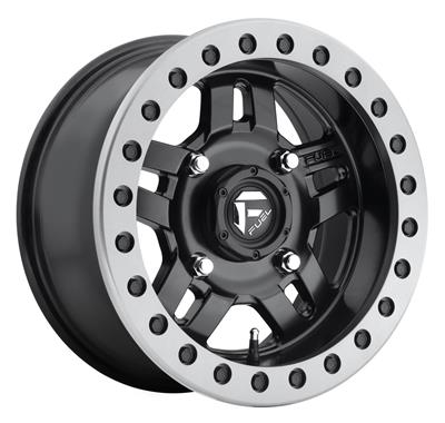 Fuel Off-Road D557 Anza UTV Matte Black Wheels with Matte Gunmetal Rings