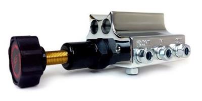 Baer Brakes ReMaster Adjustable Proportioning Valves 2000058LP Brake Valve, Knob, Aluminum, Left Port Side, Polished, Female Threads, Each thumbnail 2