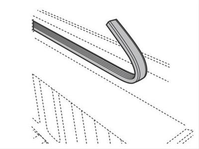BAK Tonneau Cover Replacement Parts PARTS-326A0004 Part, Bulkhead Seal, 3/4 in. Thick, 65 in. Length, Each