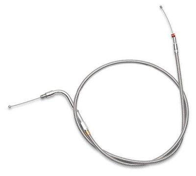 Stainless Clear-Coated Throttle Cable +8 in 102-30-30048-08 ~ Barnett 