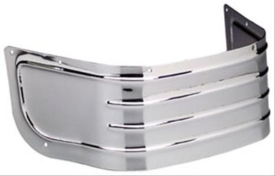 Biker's Choice Ribbed Fender Skirts 493399 Exterior Trim Accent, Skirt, Steel, Chrome, Harley-Davidson®, Each