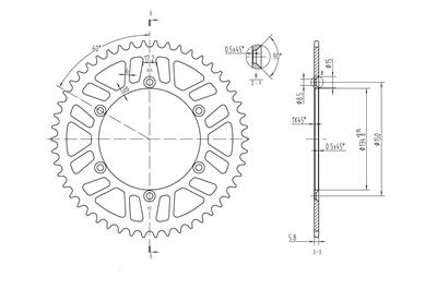 BikeMaster Sprockets 965142 Sprockets, Bm Rear Sprocket 520 50T thumbnail 2