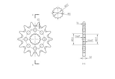 BikeMaster Sprockets 965515 Sprockets, Bm Front Sprocket 520 14T thumbnail 2