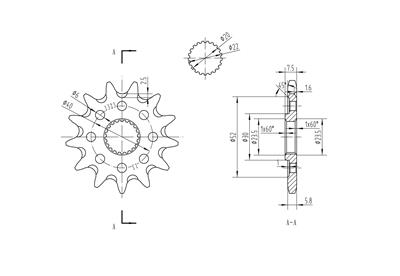 BikeMaster Sprockets 965556 Sprockets, Bm Front Sprocket 520 13T thumbnail 2