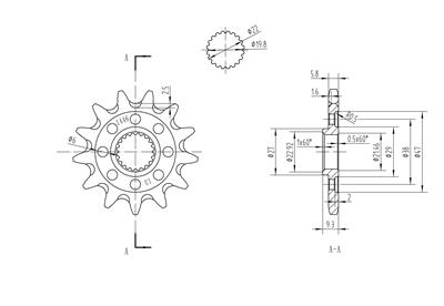BikeMaster Sprockets 965568 Sprockets, Bm Front Sprocket 520 13T thumbnail 2