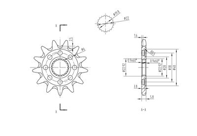 BikeMaster Sprockets 965577 Sprockets, Bm Front Sprocket 520 13T thumbnail 2
