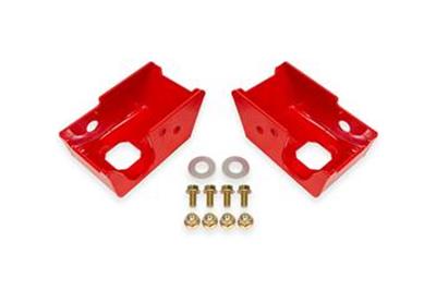 BMR 2021+ Ford Bronco (Exc. Bronco Sport) Rear Shock Mount Skid Plates - Red