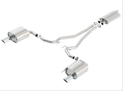 Borla 15-16 Ford Mustang EcoBoost 2.3L AT/MT EC-Type Cat Back SS Single Round Rolled Tips Exhaust thumbnail 2
