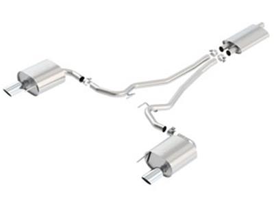 Borla 15-16 Ford Mustang EcoBoost 2.3L AT/MT EC-Type Cat Back SS Single Round Rolled Tips Exhaust thumbnail 3