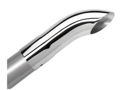 Borla Universal Polished Tip Single Round Turndown/Turnout (inlet 2 1/4in. Outlet 2 1/4in) thumbnail 2