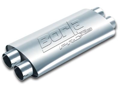 Borla Pro-XS 2.25in Tubing 19in x 4in x 9.5in Oval Notched Dual In / Dual Out Muffler thumbnail 2