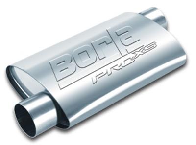 Inlet/2 1/2 in Borla 40352 Muffler Pro XS 2 1/2 in Outlet Stainless Steel 