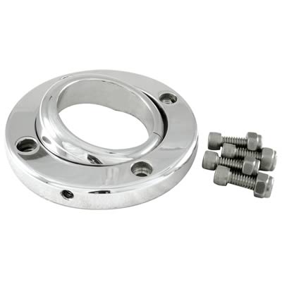 Borgeson Steering Column Solid Swivel Floor Mounts 909002 Mount, Aluminum, Polished, 1.75 in. Diameter, Each