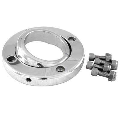 Borgeson Steering Column Solid Swivel Floor Mounts 909004 Mount, Aluminum, Polished, 2 in. Diameter, Each