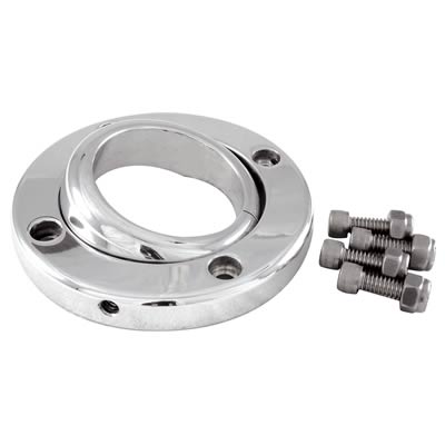 Borgeson Steering Column Solid Swivel Floor Mounts 909005 Mount, Aluminum, Natural, 2.25 in. Diameter, Each