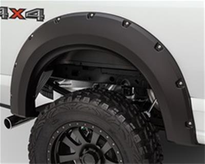 Bushwacker Max Coverage Pocket Style Fender Flares 40090-02 Flares, Style, Rear, Dura-Flex Thermoplastic, Black, Chevy, Pair