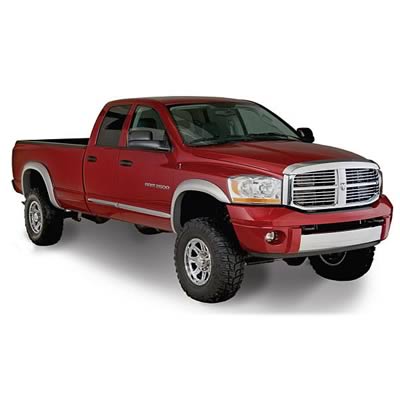 Husky Extend-A-Fender Flares 2805912 Fender Flares, Extend-A-Fender, Front, Rear, Black, Dura-Flex Thermoplastic, Dodge, Set of 4