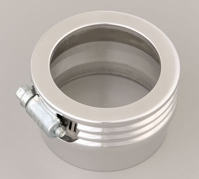 Billet Specialties Aluminum Hose End Clamps 67925 Clamp, Stainless Steel Clamp, Polished Cover, 1 3/4 in. Maximum Diameter, Rubber Only, Each thumbnail 2