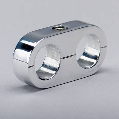 Billet Specialties Hose Separators 68120 Separator, Aluminum, Polished, Two .500 in. Holes, Each