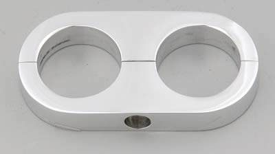Billet Specialties Hose Separators 68720 Separator, Aluminum, Polished, Two .906 in. Holes, Each