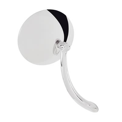 Billet Specialties Side View Mirror Sets 74720 Mirrors, Aluminum, Polished, Manual Adjustment, 4.00 in. Diameter, Pair thumbnail 2