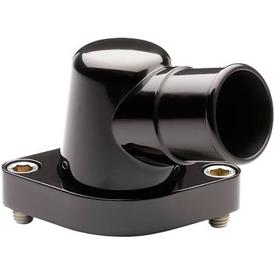 Billet Specialties Thermostat Housings BLK90320 Water Neck, Aluminum, Black Anodized, 75 Degree, Chevy, Big/Small Block, Each