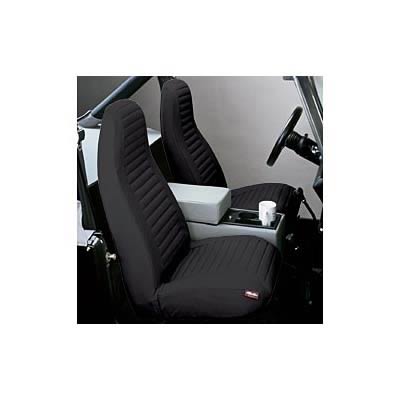 Bestop Seat Covers for 1965-1979 CJ5, 1976-1980 CJ7 - 2922515 Cover, Front Low-Back, Black Denim, Jeep, Pair thumbnail 2