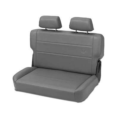 Bestop TrailMax II Fold and Tumble Charcoal Vinyl Seat 3944009 Seat, Tumble, Rear Bench, Vinyl, Charcoal, Jeep, Each